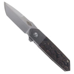 Mechforce Carey Collba Roadster Folding Knife Copper Carbon Fiber Handle M390 Plain Edge