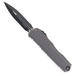 Microtech Cypher II OTF Automatic Knife Natural Clear Handle Black Dagger Standard 1242-1NC