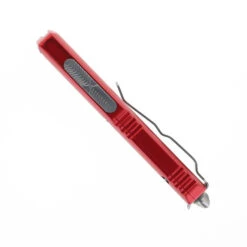 Microtech UTX-85 OTF Auto Knife Red Aluminum Handle Stainless Steel Drop Point Partially Serrated Edge Stonewash Finish 231-11-RD 12 Microtech UTX-85 OTF Auto Knife Red Aluminum Handle Stainless Steel Drop Point Partially Serrated Edge Stonewash Finish 231-11-RD -Knives Store MICROTECH RED PARTIALLY SERRATED 231 11 RD 05 62645 21133.1750433223