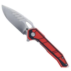 PMP Paragon Folding Knife Red/Black G10 Handle Stonewashed D2 Blade