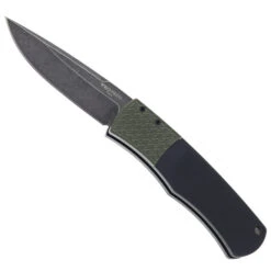 ProTech Magic Auto Knife Black/Green Aluminum Handle 154CM Plain Black Blade BR-1.7 LTD-Green DLCW