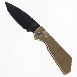 Pro-Tech 2023 Strider PT Auto Knife Stonewash AlBronze Handle Magnacut Plain Edge PT232
