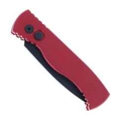 ProTech Auto Knife Red Smooth Handle Magnacut Plain Black Blade T203-Red 10 ProTech Auto Knife Red Smooth Handle Magnacut Plain Black Blade T203-Red -Knives Store PROTECH T203 RED BLK BLADE 01 63947.1748547882