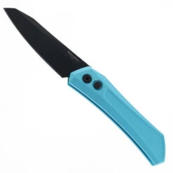 Pro-Tech Oligarch Sinkervich Auto Knife Tiffany Blue Aluminum Handle Magnacut Sheepsfoot Plain Black DLC Blade DS103 T. Blue