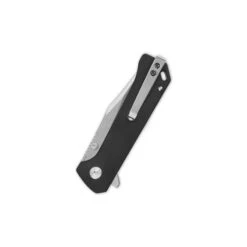QSP Grebe Button Lock Folding Knife Black G10 Handle 14C28N Clip Point Plain Edge QS147-C1 -Knives Store QS147 C1 4 80685.1691088252