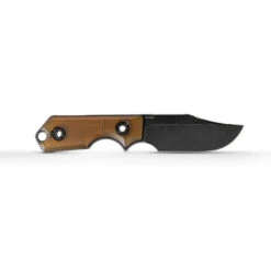 Vosteed Quokka Fixed Blade Knife PEI Handle Bowie Plain Edge Black Stonewash Finish D0603 -Knives Store Quokka D0603 3 66262.1748001558