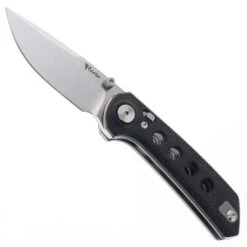 Reate PL-XT Folding Knife Black Micarta Handle Nitro-V Plain Edge Stonewash Finish