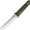 Cold Steel Kobun Fixed Blade Knife OD Green Kray-Ex Handle AUS-8A Tanto Plain Edge Satin Finish CS17TODST -Knives Store S17 07566.1677264594