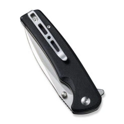Sencut Sachse Folding Knife Black G10 Handle 9Cr18MoV Drop Point Plain Edge Satin Finish S21007-5 -Knives Store S21007 5 Sachse 4 25871.1683227425