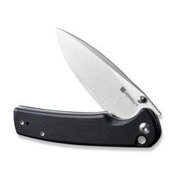 Sencut Sachse Folding Knife Black G10 Handle 9Cr18MoV Drop Point Plain Edge Satin Finish S21007-5 -Knives Store S21007 5 Sachse 5 94048.1683227425