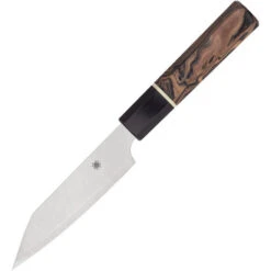 Spyderco Itamae Petty Burl G10 Handle Kitchen Knife SUS410 Satin Blade K15GPBNBK