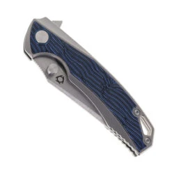 SIxLeaf SL-60-Blue Folding Knife Titanium Blue/Black G10 Handle 10Cr15MoV Plain Edge -Knives Store SIXLEAF 60 BLUE 01 59778.1742916474