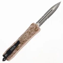 Tekto Mirage OTF Auto Knife Desert Camo Aluminum Handle D2 Dagger Plain Edge 10SS_007R_2111 -Knives Store TEKTO DESERT CAMO MIRAGE 06 13922 25946.1748622893