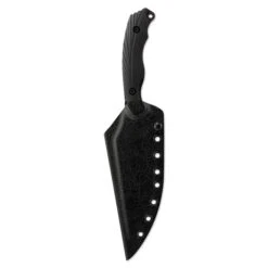 Toor Knives Raven Fixed Blade Knife Black Ebony Handle 3V Plain Black Blade TRRVEB