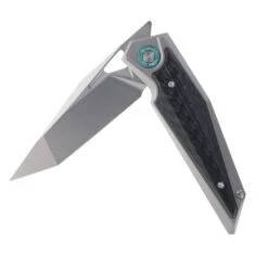 TwoSun Folding Knife Titanium/Carbon Fiber Handle YJ01-V1 Plain Edge TS377-YJ01-V1 -Knives Store TS377 YJ01 V103 92084.1731429271