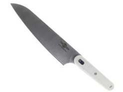 Two Sun Chef Fixed Blade Knife White Nylon Fiberglass Handle 14C28N Plain Edge TS866-White