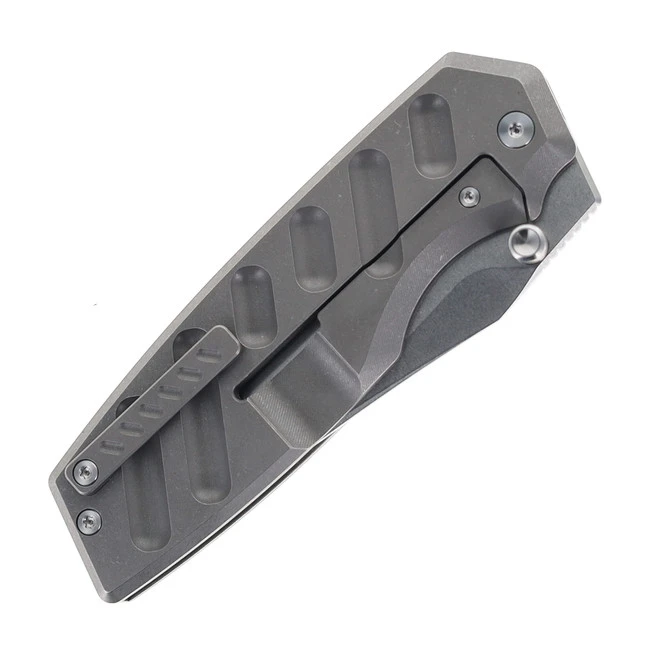 TwoSun TS553-14C28N-SW Folding Knife 14C28N Stonewash Blade TC4 Titanium Handle 6 TwoSun TS553-14C28N-SW Folding Knife 14C28N Stonewash Blade TC4 Titanium Handle - Image 4