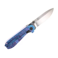 WMK Exclusive TUYA Knives Strength Integral Folding Knife Ice Blue Crystalized Titanium Handle M390 Blade -Knives Store Tuya WMK Strength 02 29070.1738265916
