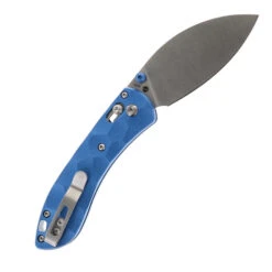 WMK Exclusive Vosteed Mini Nightshade Blue Sculpted Aluminum Handle Pocket Knife Satin 154CM Steel A0212 -Knives Store VOSTEED MINI NIGHTSHADE BLUE 06 22137.1708116349