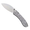 WMK Exclusive Vosteed Mini Nightshade Gray Sculpted Aluminum Handle Pocket Knife Satin 154CM Steel A0213