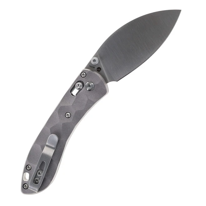 WMK Exclusive Vosteed Mini Nightshade Gray Sculpted Aluminum Handle Pocket Knife Satin 154CM Steel A0213 4 WMK Exclusive Vosteed Mini Nightshade Gray Sculpted Aluminum Handle Pocket Knife Satin 154CM Steel A0213 - Image 2