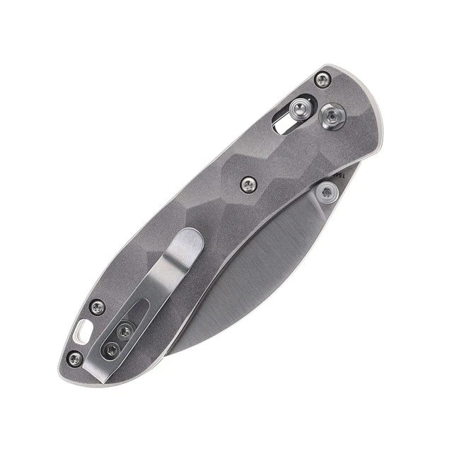 WMK Exclusive Vosteed Mini Nightshade Gray Sculpted Aluminum Handle Pocket Knife Satin 154CM Steel A0213 6 WMK Exclusive Vosteed Mini Nightshade Gray Sculpted Aluminum Handle Pocket Knife Satin 154CM Steel A0213 - Image 4