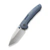 WE Trogon Folding Knife Blue Titanium Handle 20CV Plain Edge Spear Point Silver Bead Blast Finish WE22002B-1 -Knives Store WE22002B 1 Trogon 1 54757.1671451198