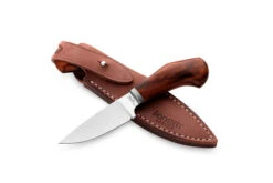 Lion Steel Willy Fixed Blade Knife Santos Wood Handle M390 Plain Edge Satin Finish WL1 ST