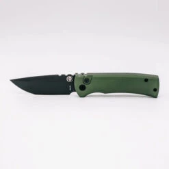 Chaves Knives Pro-Tech Automatic Redencion 229 Folding Knife OD Green Aluminum Handle S35VN Tanto Plain Black DLC Blade CK-1A10-2G3F-6D2 -Knives Store Website Listing Photo 885 480x 37684.1749063274