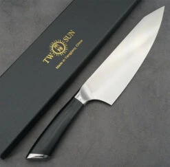 TwoSun Kitchen Chef Fixed Blade Knife Black G10 Handle 14C28N Plain Edge TS966-14C28N -Knives Store a2e6c737 b2dd 435c 9bcb 5a297ab94549 17075.1624537813