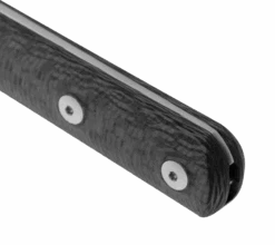 Straight Line Knives Ally Fixed Blade Knife Carbon Fiber Handle M390 Plain Edge Satin Finish