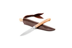 Lion Steel AGO Olive Wood Satin Finish M390 Fixed Blade Knife AG01-UL