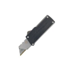 Chaves CHUB Auto OTF Utility Knife Black Aluminum Handle Razor Plain Edge CH-CHUB-OTF-PL