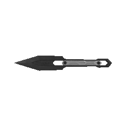 Kershaw Inverse Fixed Blade Knife Black Polypropylene Handle Spear Point Plain Edge 1397