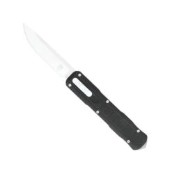 CobraTec Raptor OTF Auto Knife Black Aluminum Handle D2 Plain Edge CTRPTBLKDNS