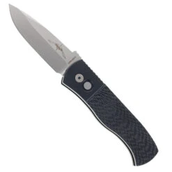Pro-Tech Emerson Auto Knife Black Aluminum Handle 20CV Spearpoint Plain Edge PTE7A05-20CV