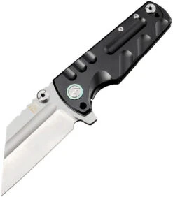 Artisan Proponent Frame Lock Knife Black Ti Handle Plain S35VN Edge ATZ-1820G-BKS