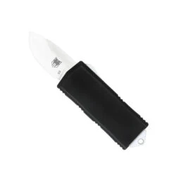 CobraTec OTF Money Clip Black Aluminum Handle D2 Plain Edge CTBLKOTFMCDNS