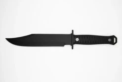 Blade Brothers Chornobay Fixed Blade Knife Black ABS Handle Stainless Steel Bowie Plain Black Blade
