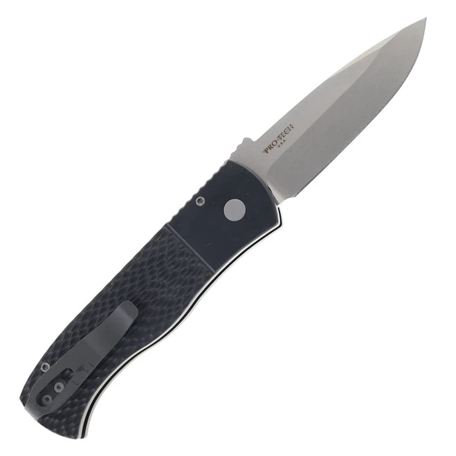 Pro-Tech Emerson Auto Knife Black Aluminum Handle 20CV Spearpoint Plain Edge PTE7A05-20CV 4 Pro-Tech Emerson Auto Knife Black Aluminum Handle 20CV Spearpoint Plain Edge PTE7A05-20CV - Image 2