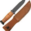 Ka-Bar Mark 1 Fixed Blade Knife Brown Leather Handle Black Plain Blade 2225 -Knives Store cbe89507 7565 44d6 8c78 c6c8b44a015a 51630.1645800963