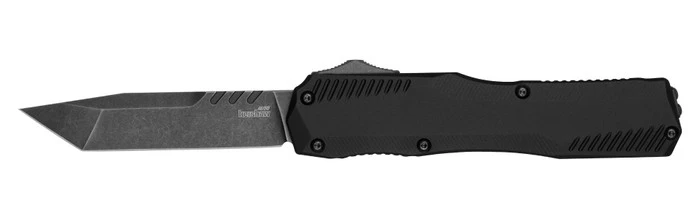 Kershaw Livewire OTF Auto Knife Black Aluminum Handle Tanto Plain Black Blade 9000T 3 Kershaw Livewire OTF Auto Knife Black Aluminum Handle Tanto Plain Black Blade 9000T