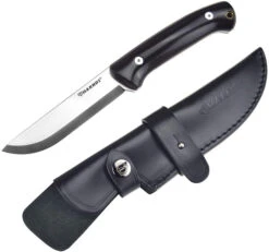 Harnds Forester Fixed Blade Knife Black EDC Wood G10 Handle 14C28N Plain Edge HK4018EB-S