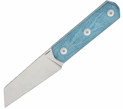 Straight Line Knives Erny Fixed Blade Knife Denim Canvas Micarta Handle M390 Plain Edge Stonewash Finish ER-DC -Knives Store dc 48242.1734635423