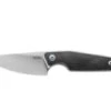 MKM MAKRO 1 Fixed Blade Knife Black G10 Handle M390 Drop Point Plain Edge Stonewash Finish MA01-GBK