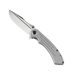 Kansept Pretatout Folding Knife Gray Titanium Handle S35VN Plain Edge K1032A2