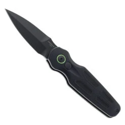 Hogue 64232 Ballista-II Auto Knife Black Aluminum/G10 Handle PVD CPM Magnacut Double Edge Blade HOG64232
