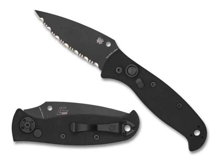 Spyderco Autonomy Auto Knife Black G10 Handle LC200N Plain Black Blade C165GSBBK2 3 Spyderco Autonomy Auto Knife Black G10 Handle LC200N Plain Black Blade C165GSBBK2