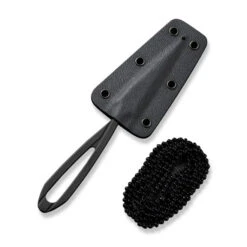 CIVIVI D-Art Fixed Blade Neck Knife Black Stonewash Handle D2 Plain Edge C21001-2