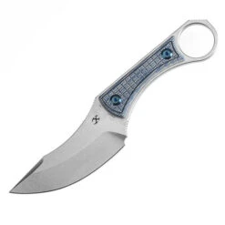 Kansept Niko Fixed Blade Knife Blue Frag Micarta Handle D2 Clip Point Plain Edge Stonewash Finish G004A7 -Knives Store go 1 70156.1737060617